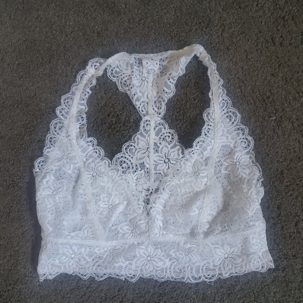 White bralette size large